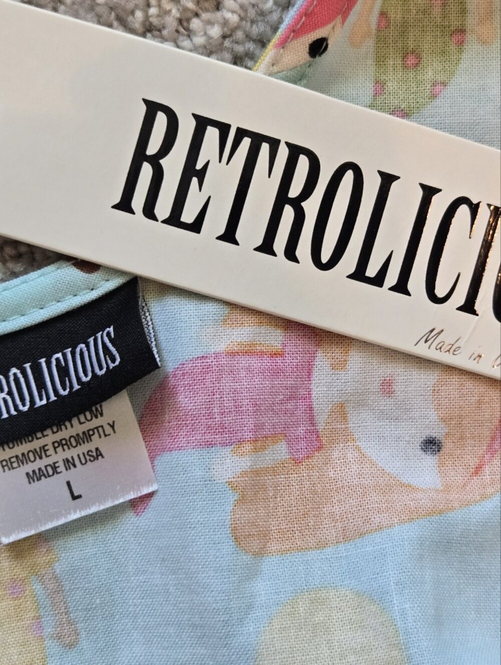 NWT Retrolicious Mermaid Print Skater Dress Size L - Picture 7 of 7